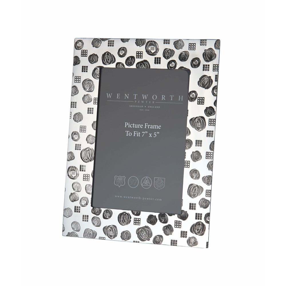 Large Charle Rennie Mackintosh Pewter 7"X5" Picture Frame