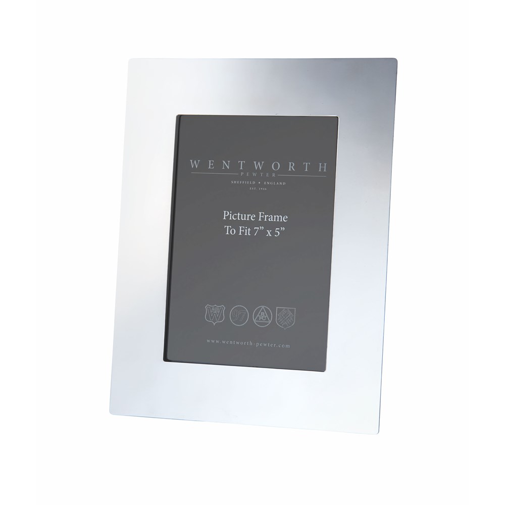 Plain Pewter 7" X 5" Picture Frame