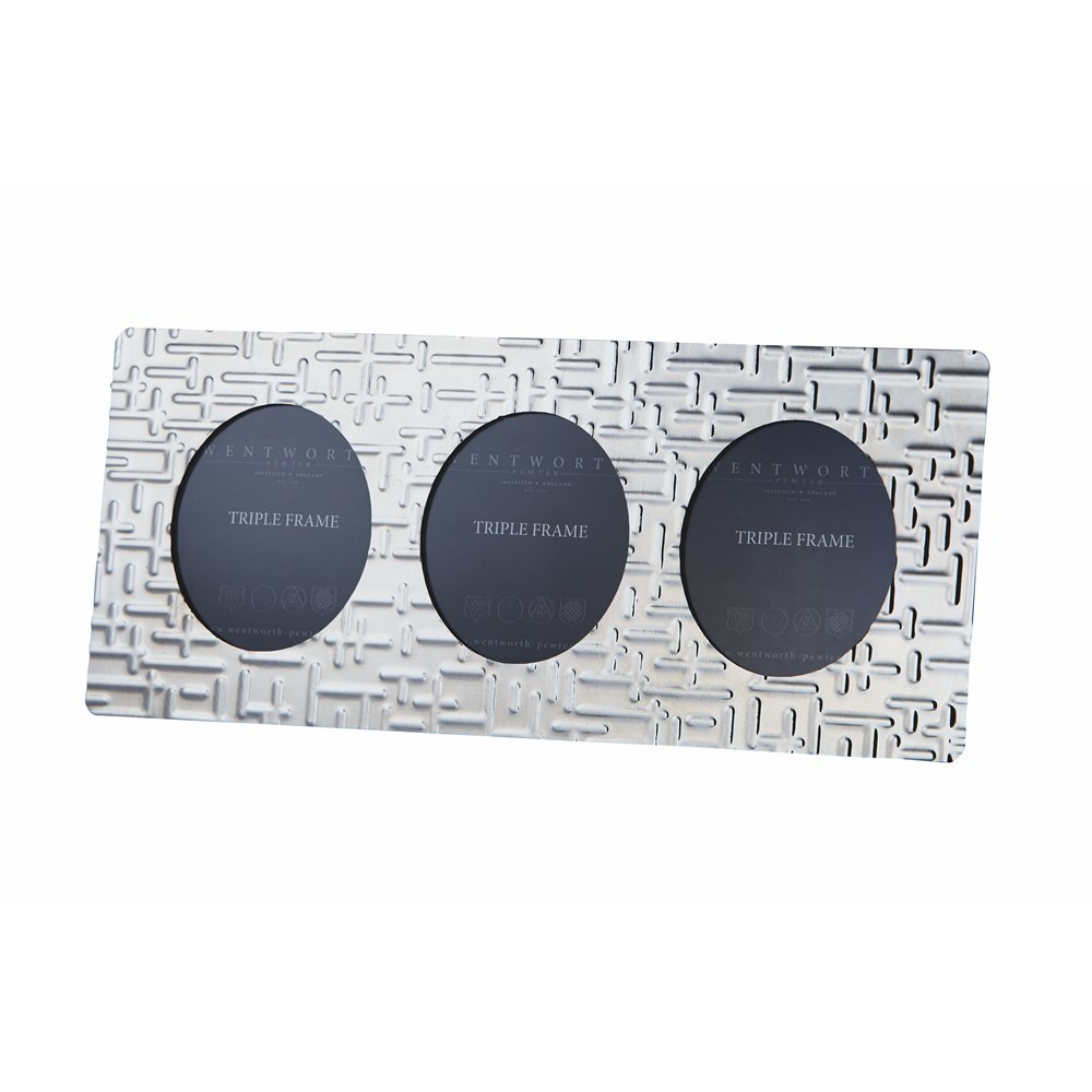 Triple Metropolitan Pewter Frame