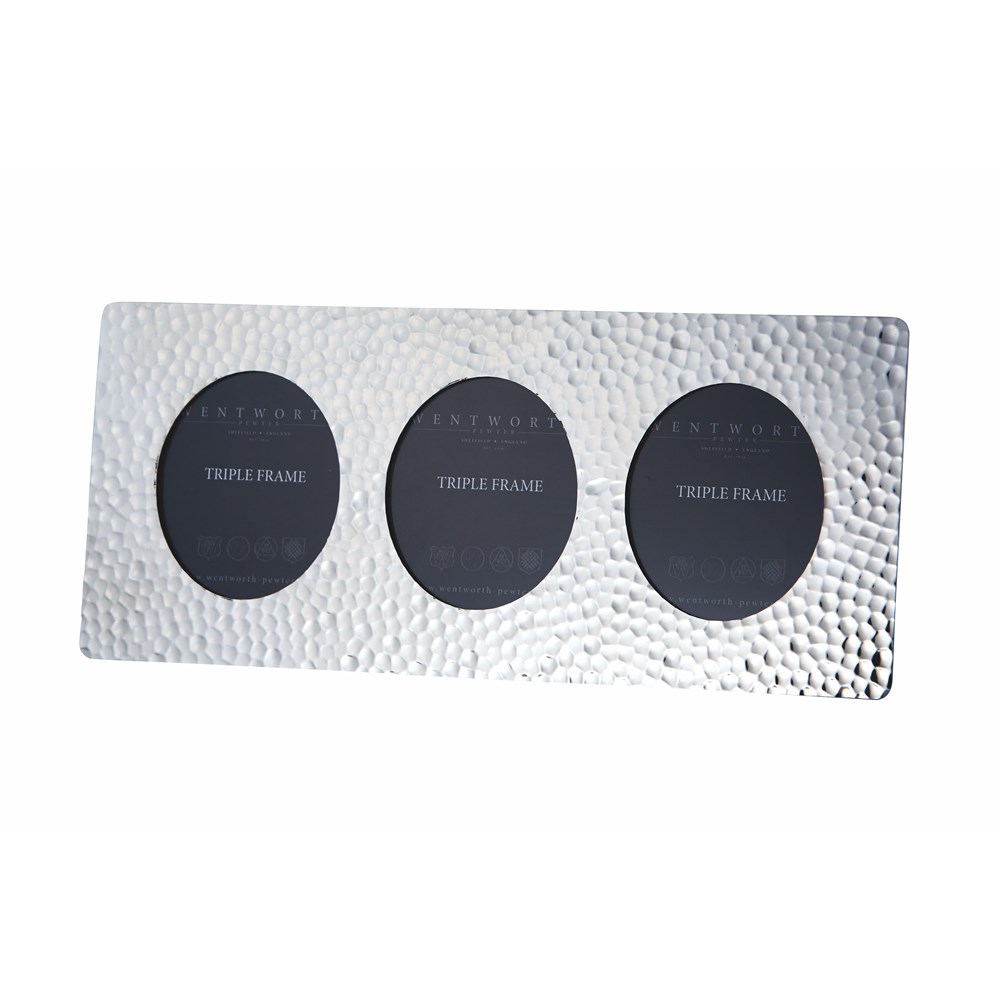 Triple Hammered Pewter Frame
