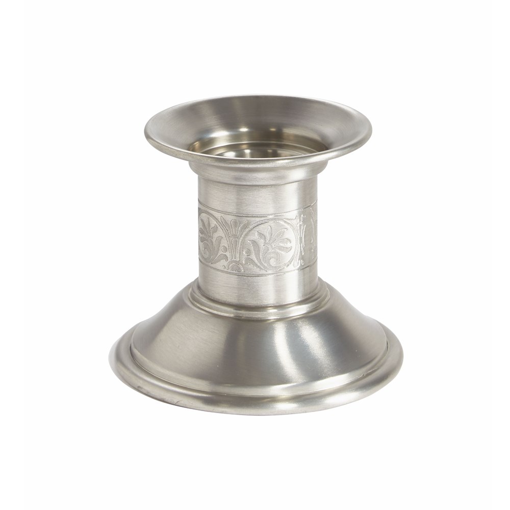 Extra Small Medieval Pewter Candle Holder Antique Finish