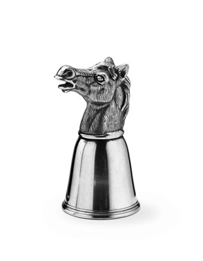 Pewter horse tumbler