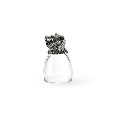 Pewter shot glass bear