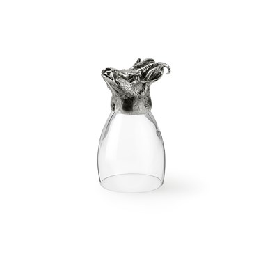 Pewter red wine glass with chamois