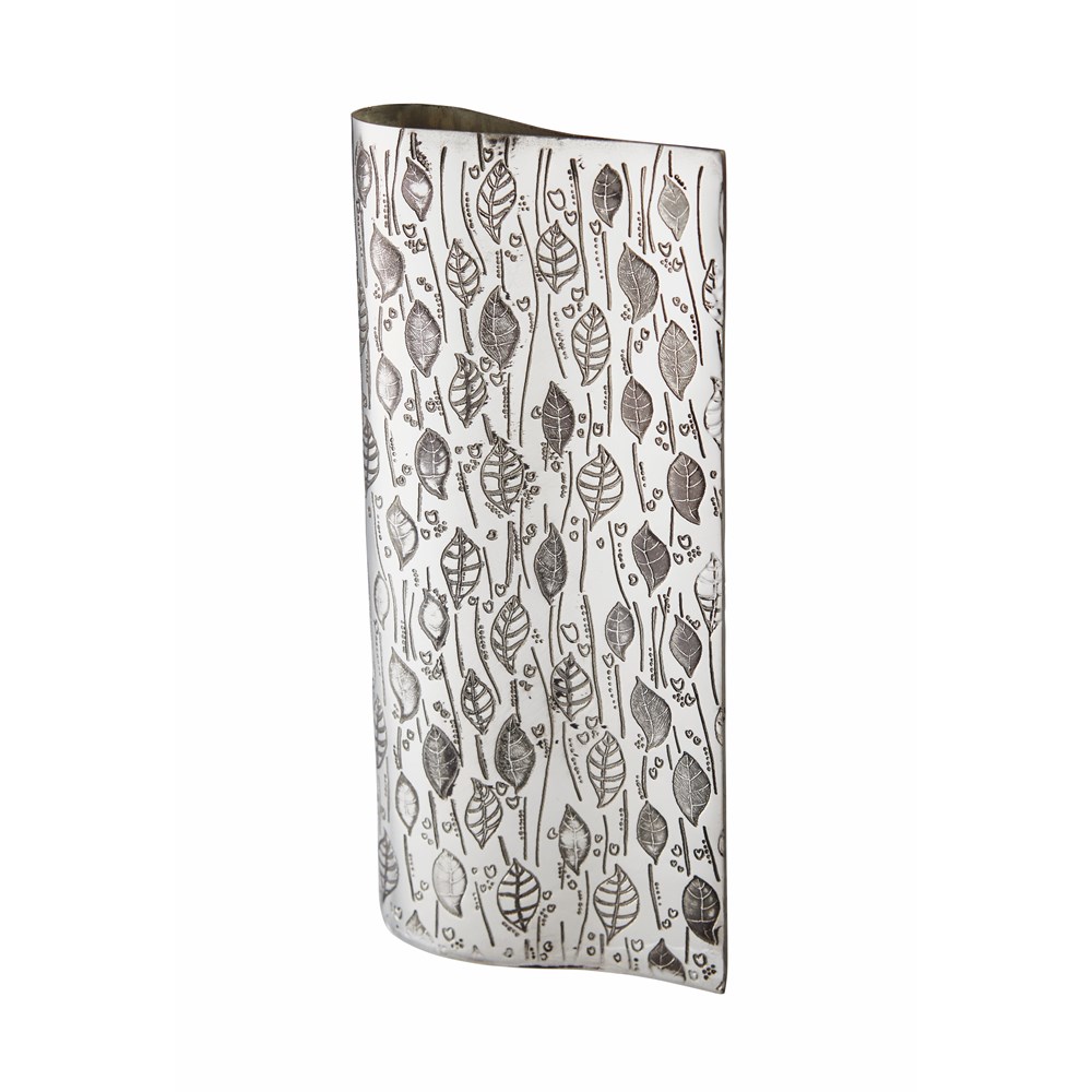Large Leaf Pewter Vase