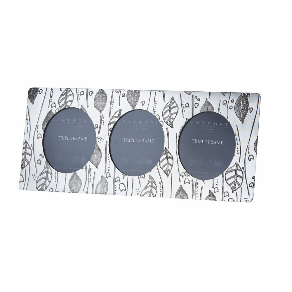 Triple Leaf Pewter Frame
