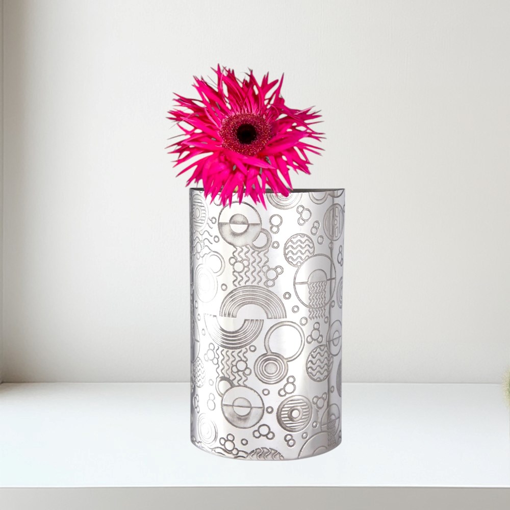 Retro "D" Pewter Medium Vase