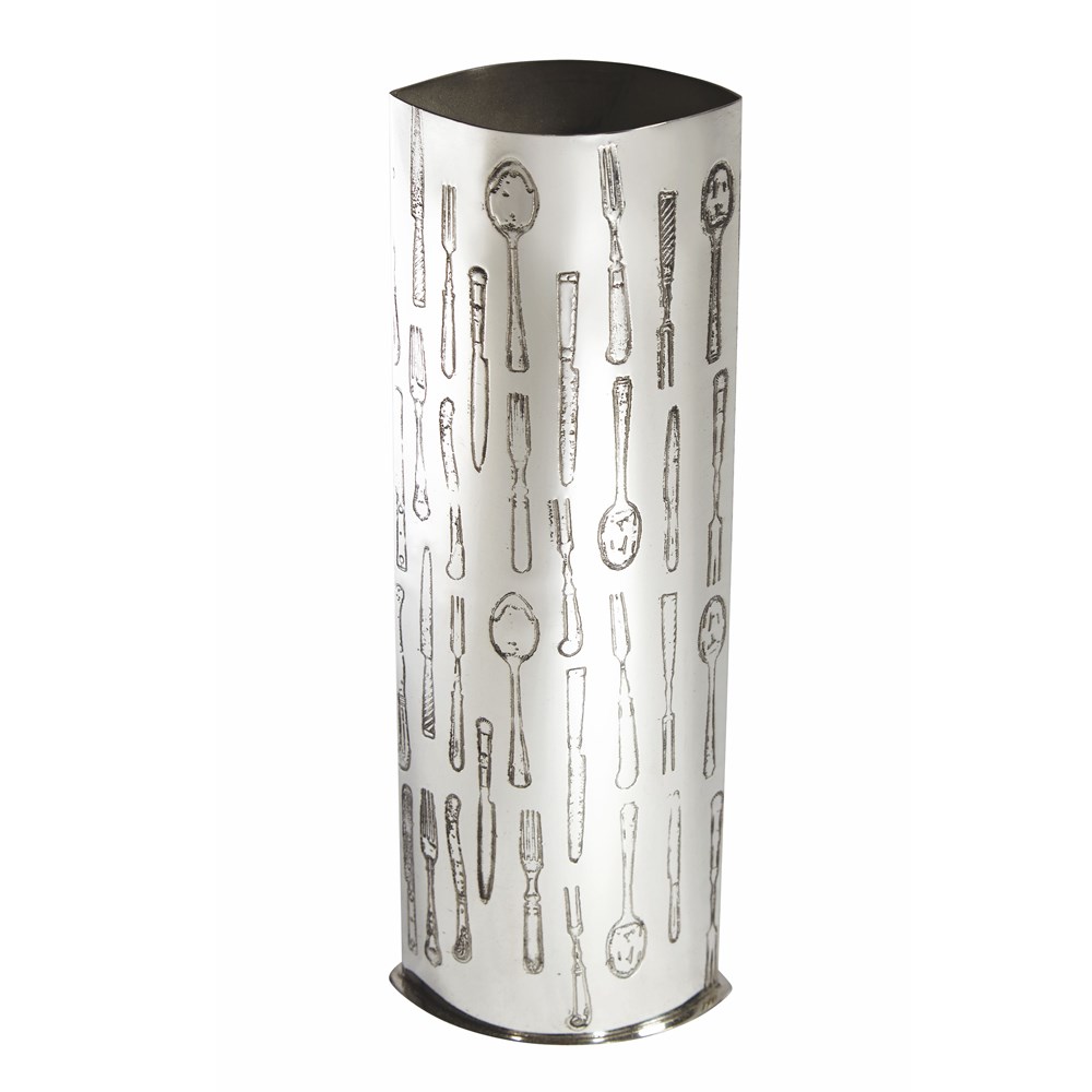 Knife Fork Spoon pewter Vase