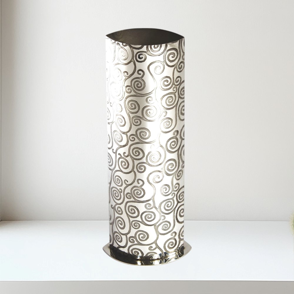 Large Tree Of Life Pewter Vase