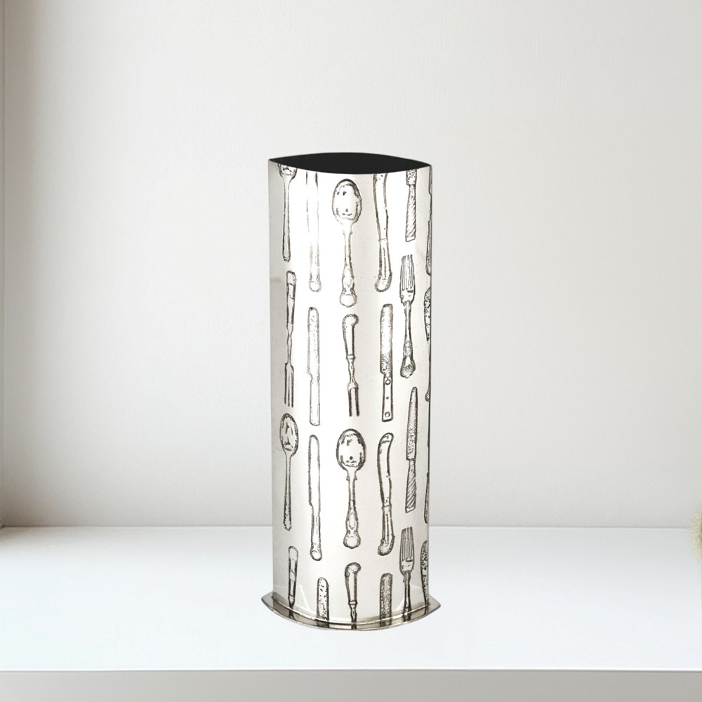 Medium Knife Fork Spoon Pewter Vase Knife fork spoon pewter vase