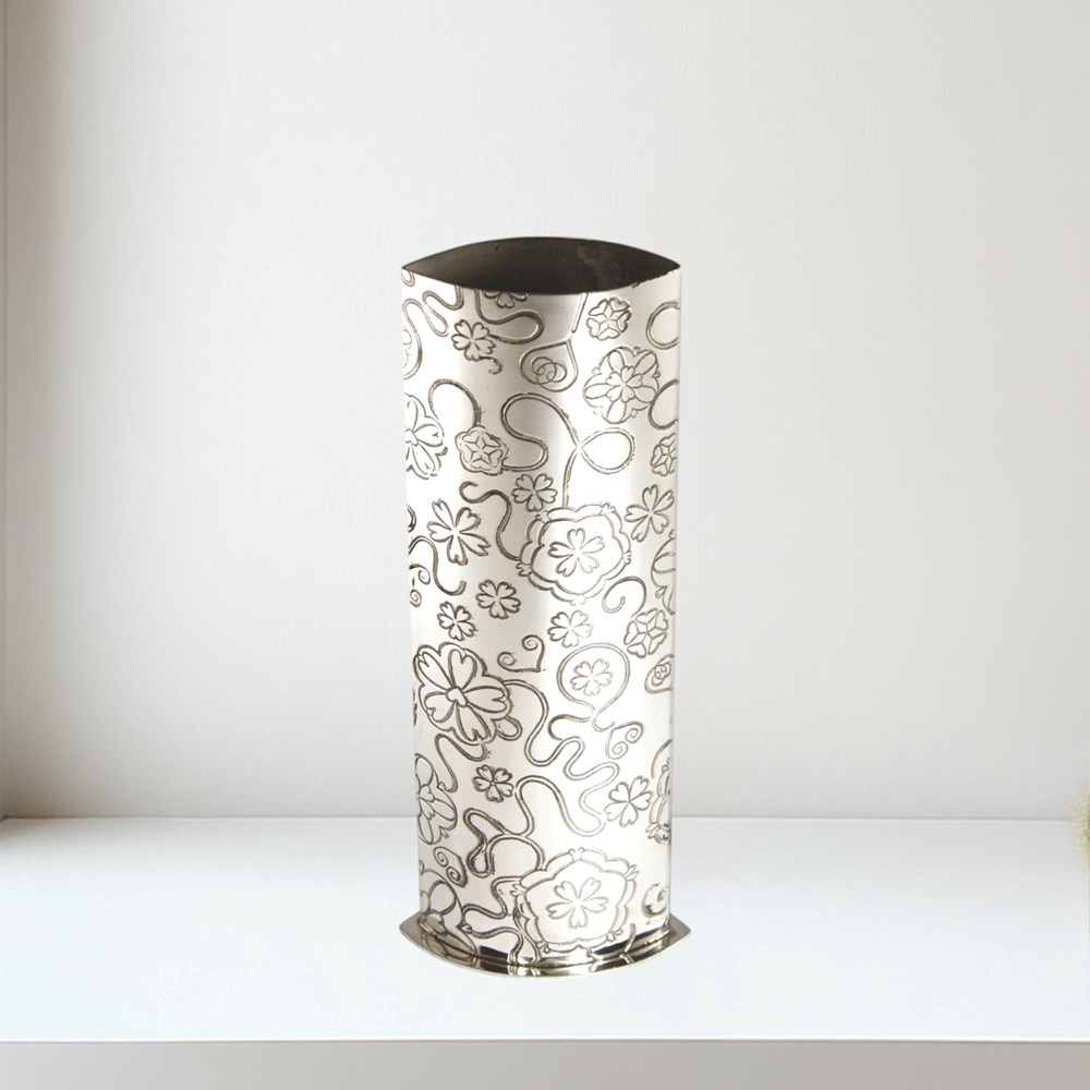 Medium Yorkshire Rose Pewter Vase