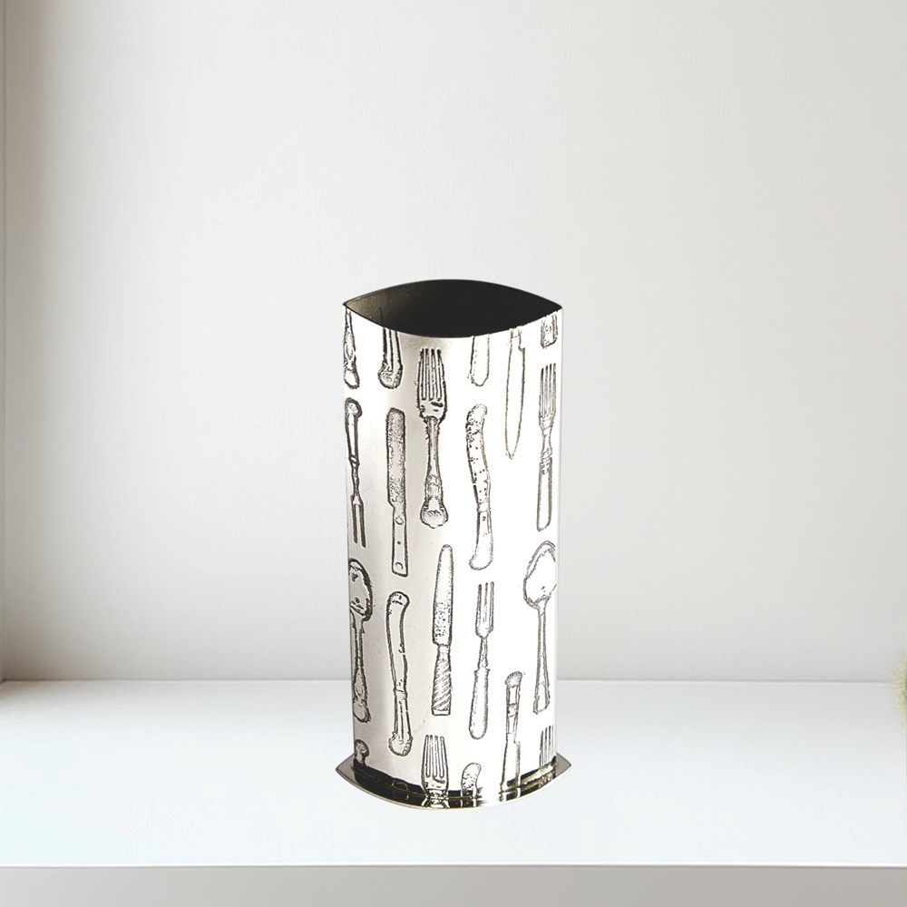 Knife Fork Spoon Pewter Budvase