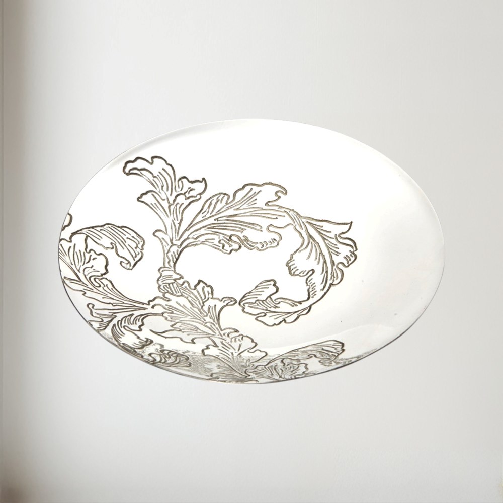 Acanthus Pattern Pewter Bowl