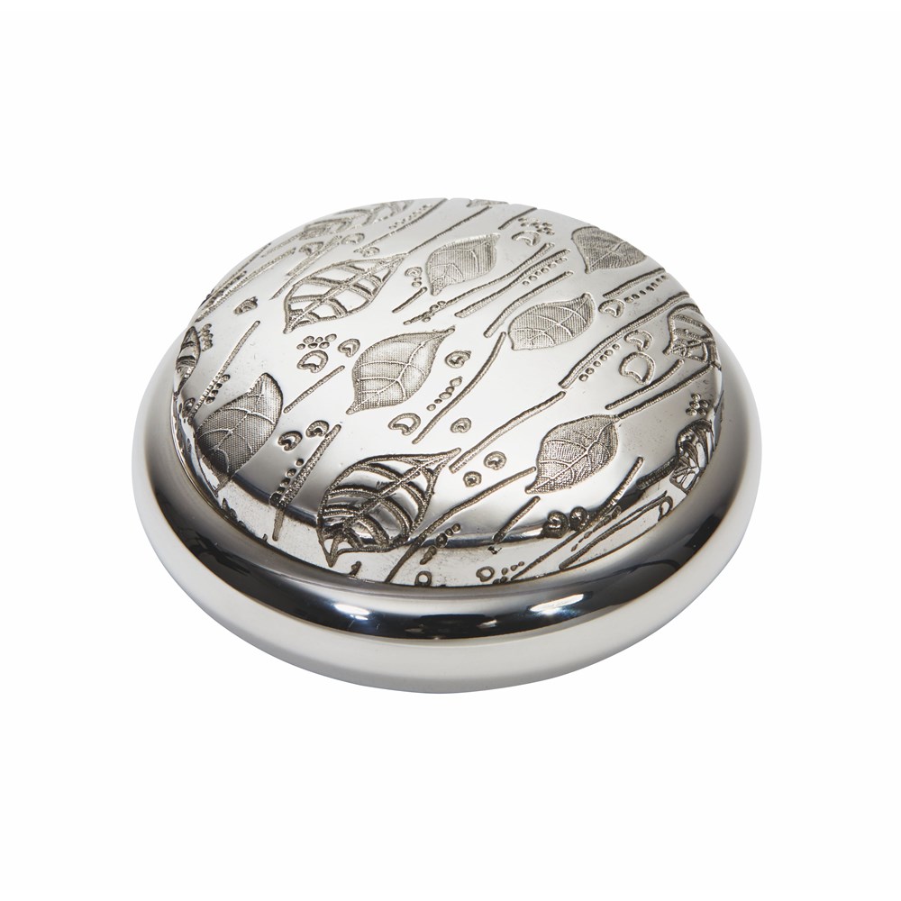 Leaf Pewter Trinket Box