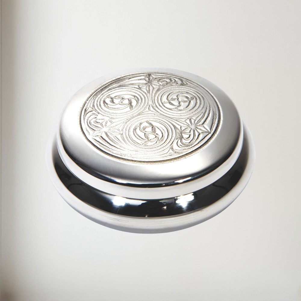 Kells Round Pewter Trinket Box