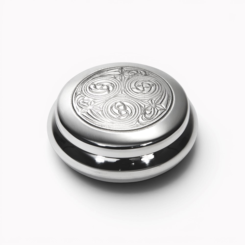 Kells Round Pewter Trinket Box Kells Round Pewter Trinket Box