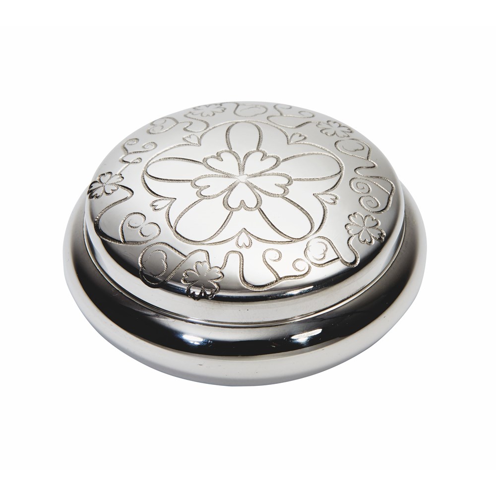 Yorkshire Rose Pewter Trinket Box