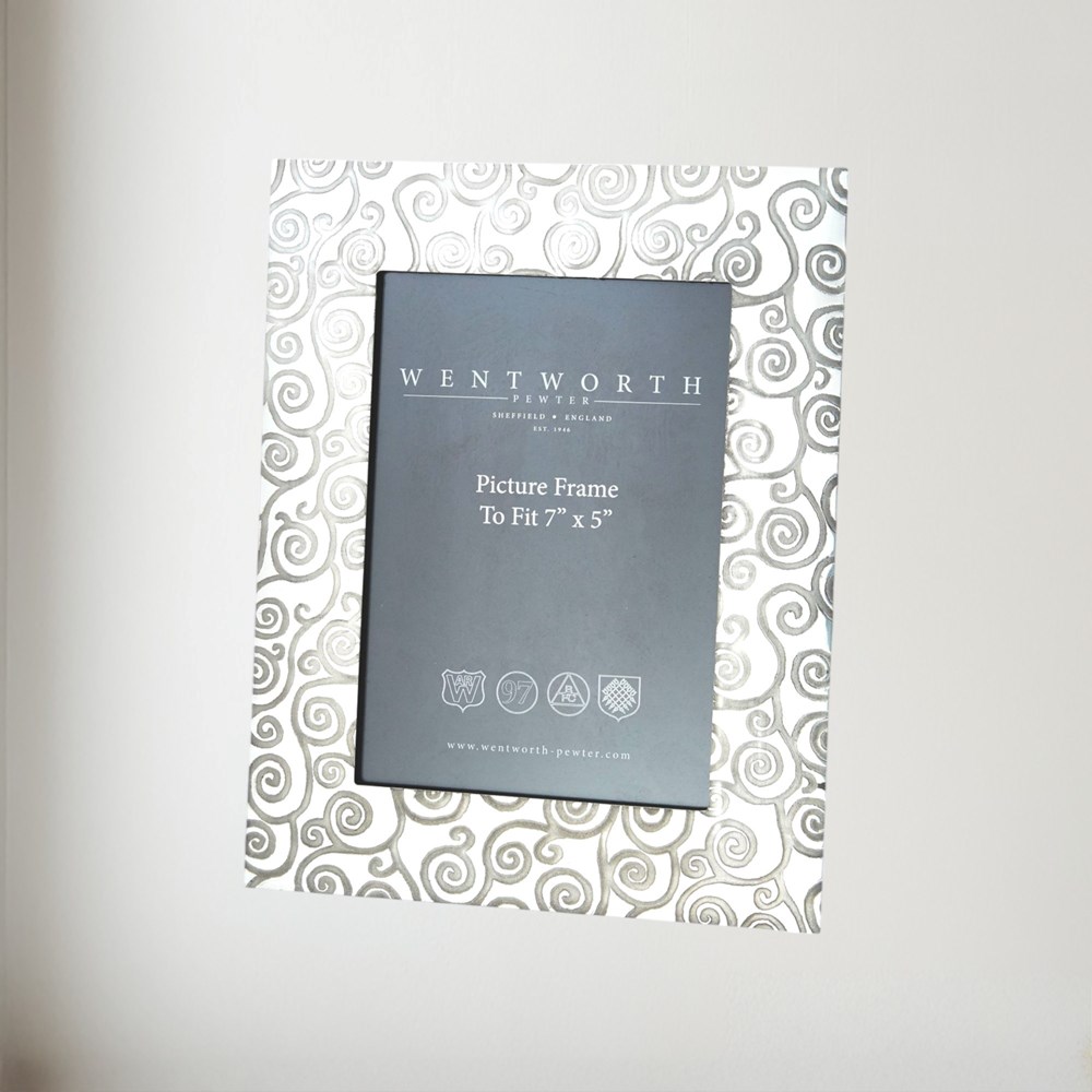 Large Tree Of Life 7"X5" Pewter Picture Frame