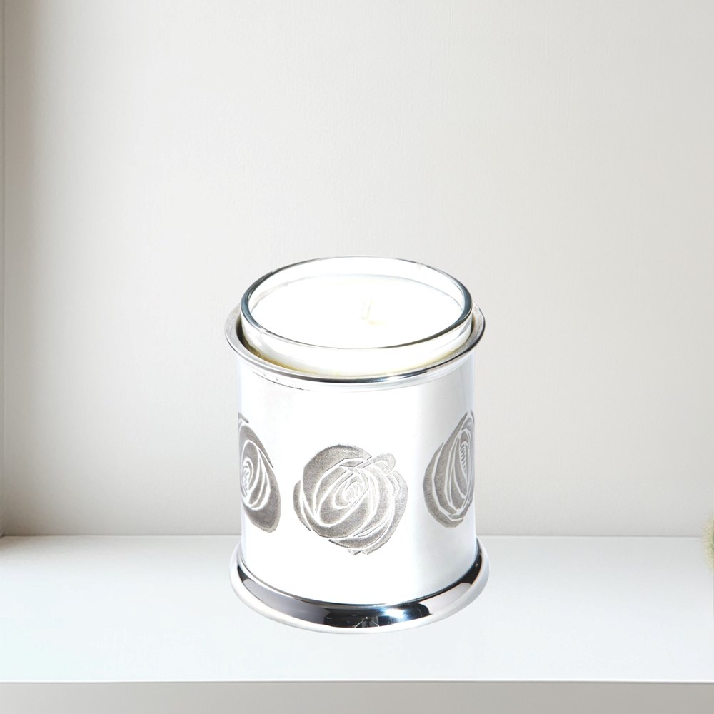 Charles Rennie Mackintosh Rose Pewter Candle Votive Charles Rennie Mackintosh Rose Pewter Candle Votive