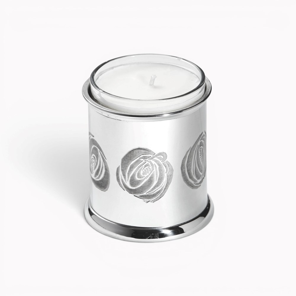 Charles Rennie Mackintosh Rose Pewter Candle Votive Charles Rennie Mackintosh Rose Pewter Candle Votive