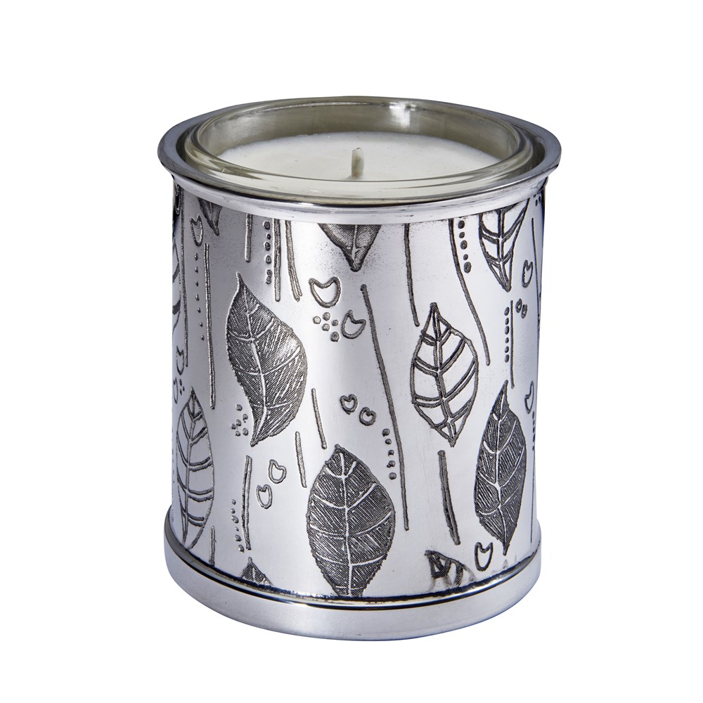 Leaf Pewter Candle Votive