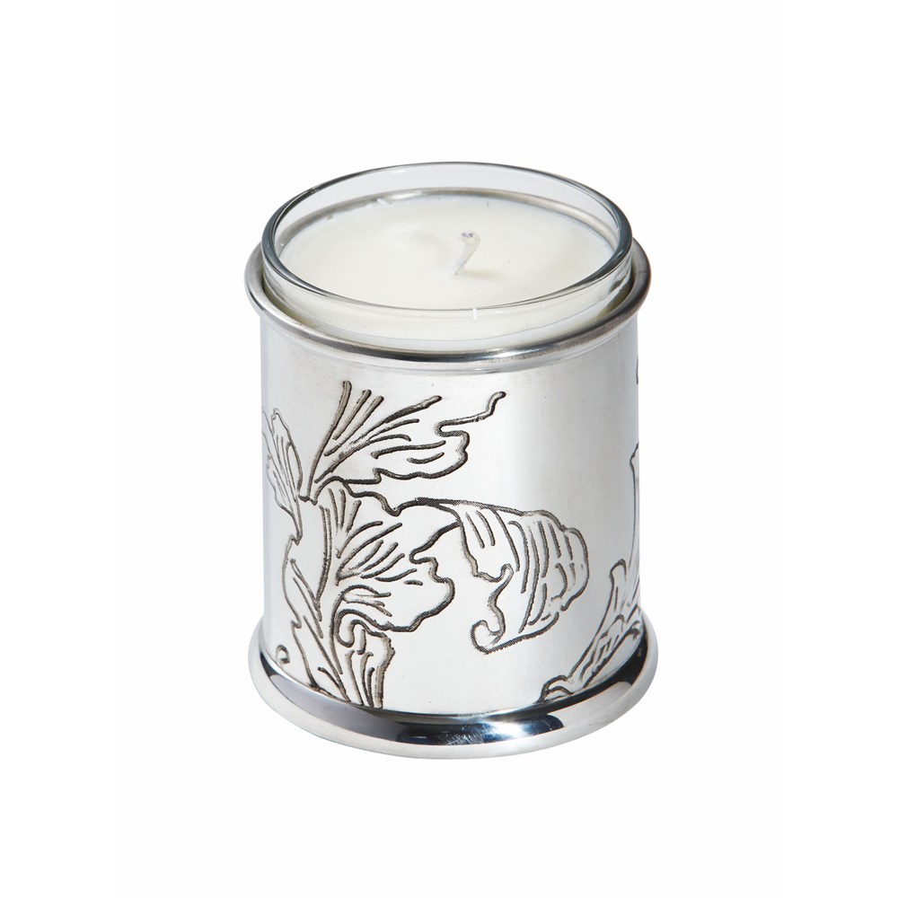 Acanthus Pattern Pewter Candle Votive