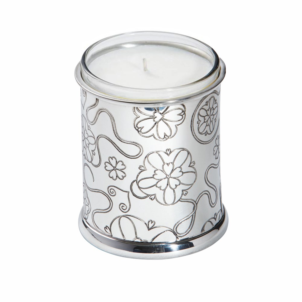 Yorkshire Rose Pewter Candle Votive