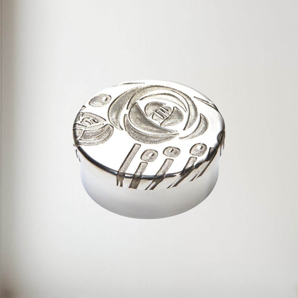 Small Charles Rennie Mackintosh Pewter Trinket Box