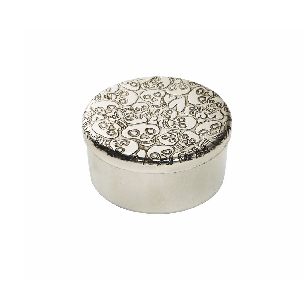 Small Love Skull Pewter Trinket Box