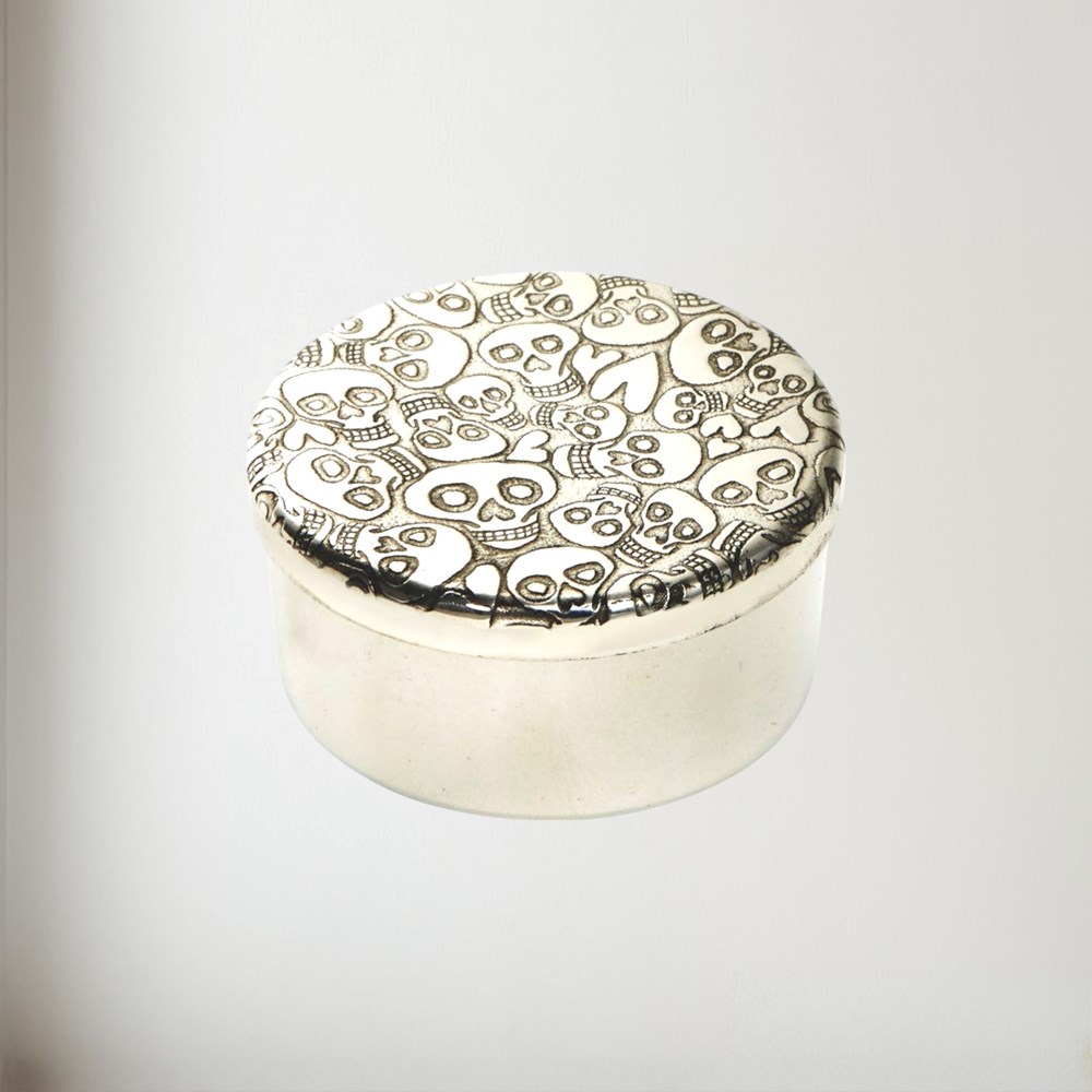 Small Love Skull Pewter Trinket Box Small Love Skull Pewter Trinket Box