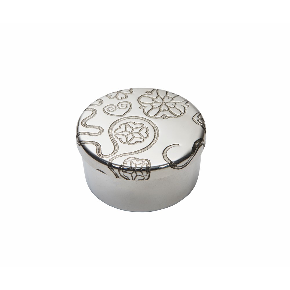 Yorkshire Rose Small Pewter Trinket Pill Box