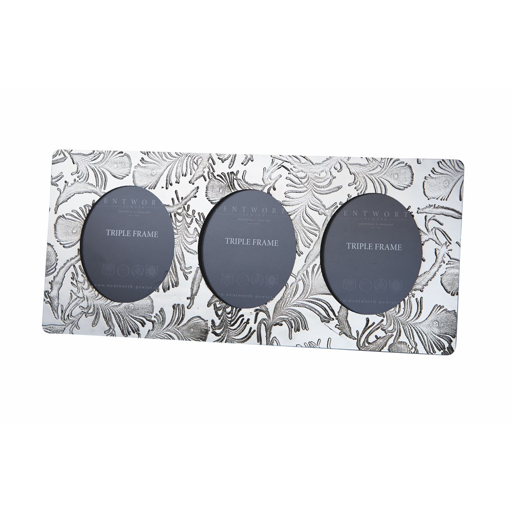 Peacock Pewter Triple Frame