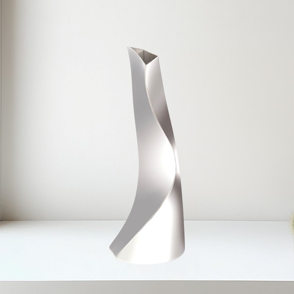Medium Twist Pewter Vase By Catherine Tutt