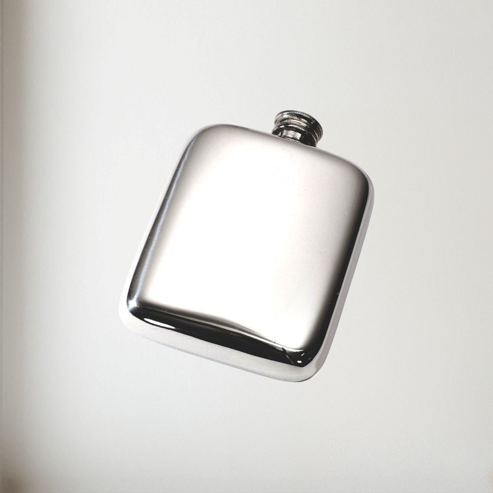4oz Plain Pewter Pocket Flask