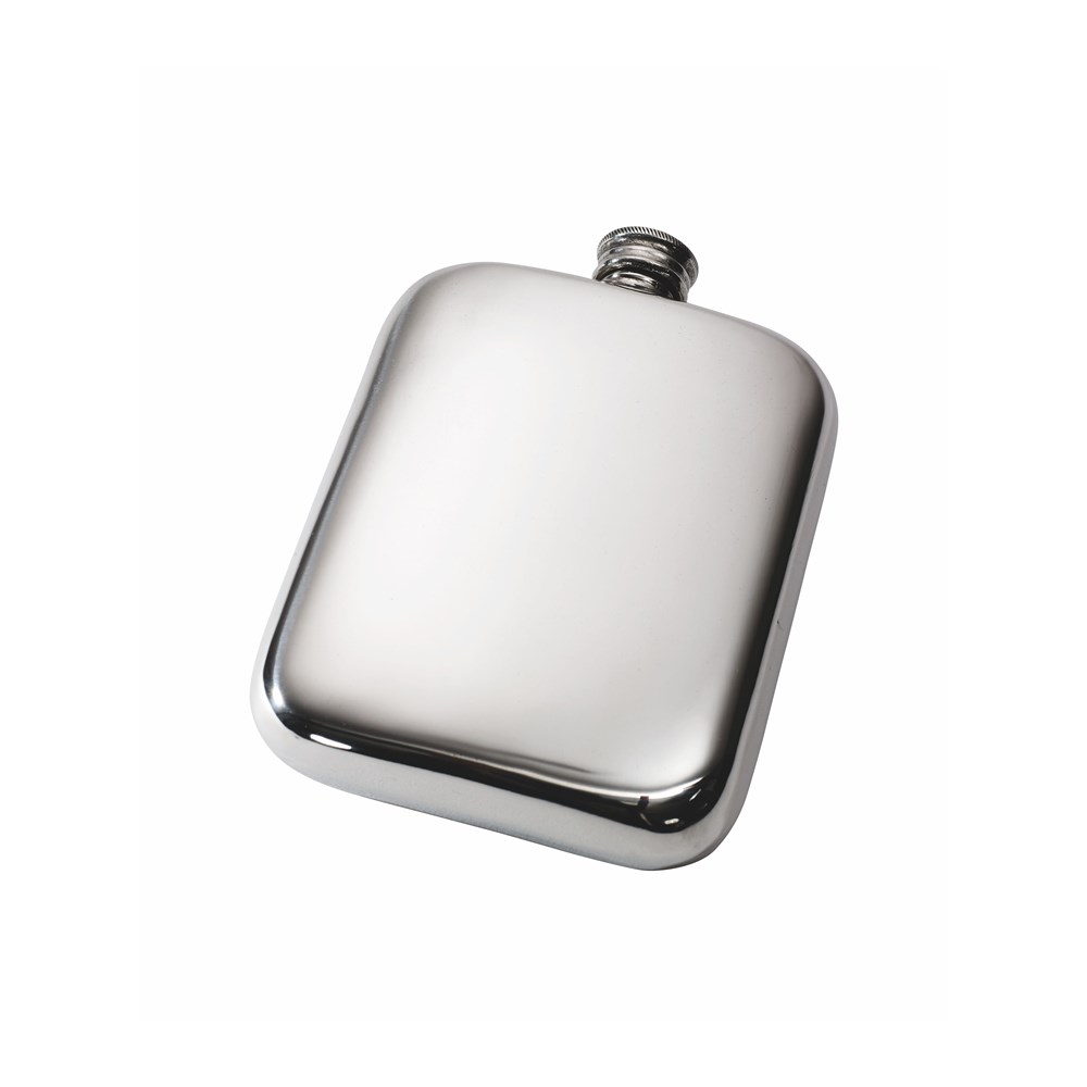 6oz Plain Pewter Pocket Flask