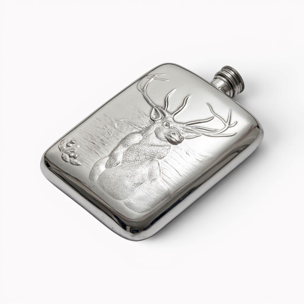 Monarch of the Glen 6oz Pewter Pocket Flask Monarch of the Glen 6oz Pewter Pocket Flask