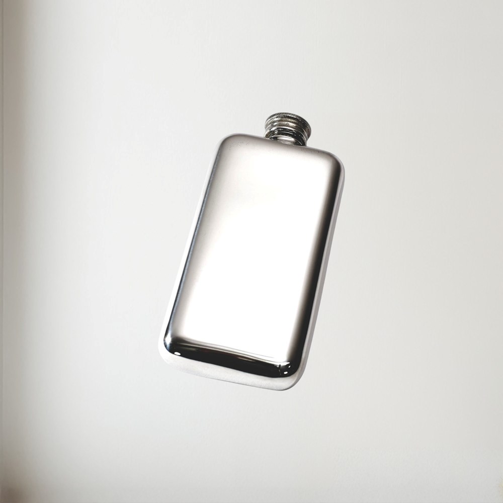 3oz Plain Pewter Pocket Flask