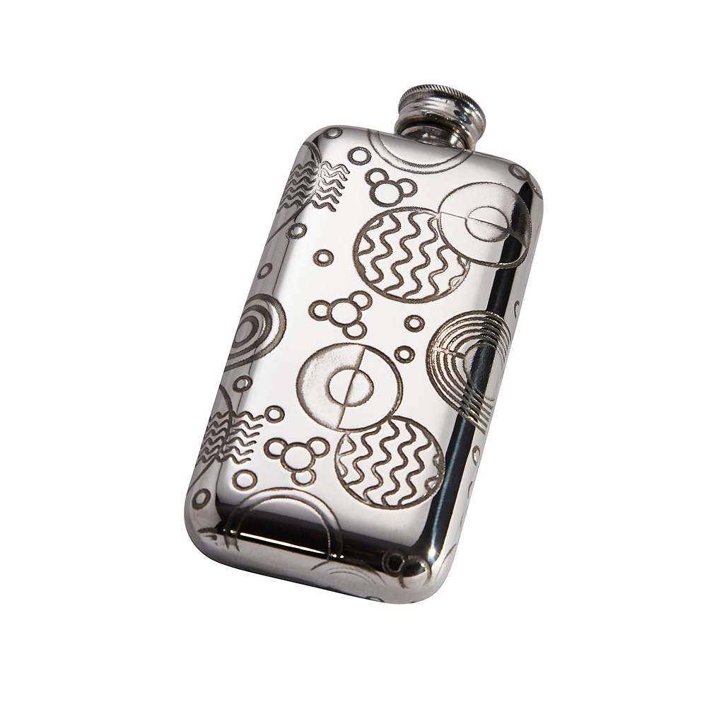 Small Retro Pewter Pocket Flask