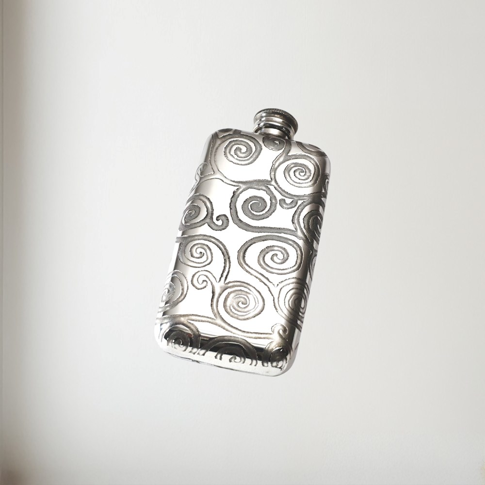 Small Tree Of Life Pewter Pocket Flask Small Tree of Life Pewter Pocket Flask