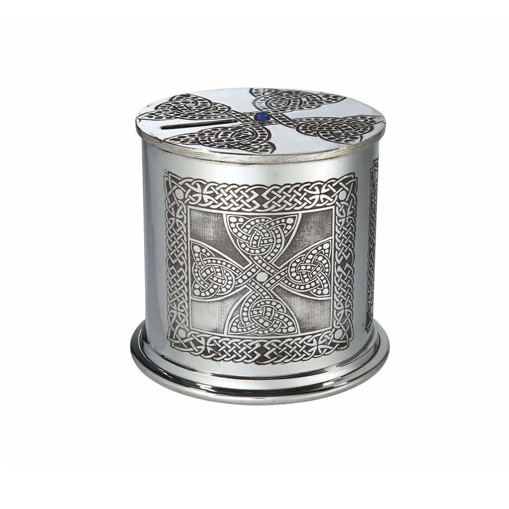 Celtic Cross Pewter Money Box