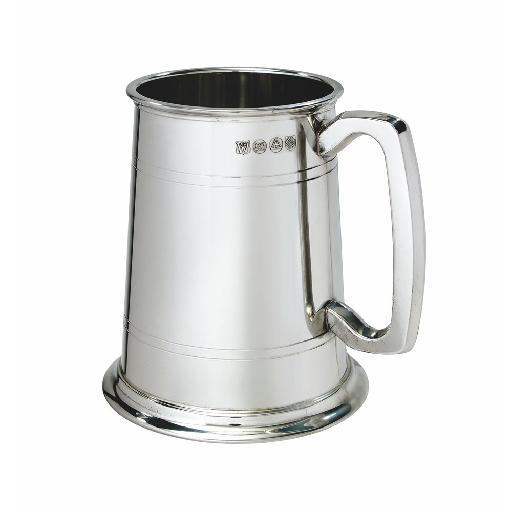 Double Lined One Pint Pewter Tankard