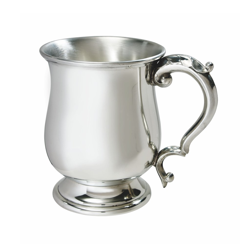 Classic Georgian One Pint Pewter Tankard Standard Georgian 1 pint pewter Tankard