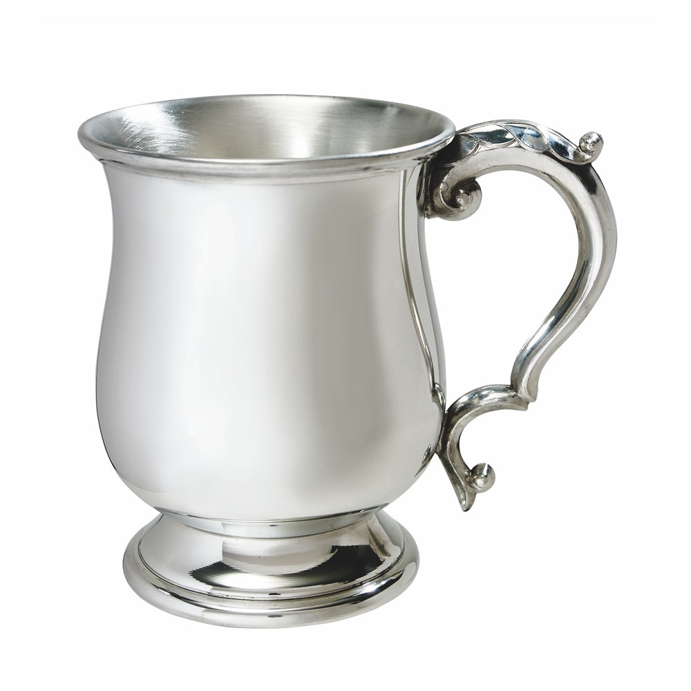 Classic Georgian One pint Pewter Tankard