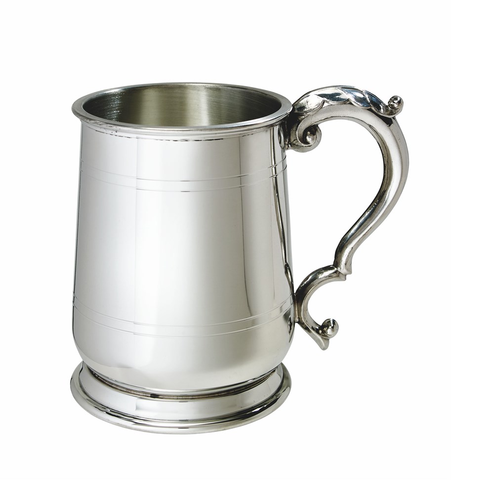 Standard Jacobean One Pint Pewter Tankard