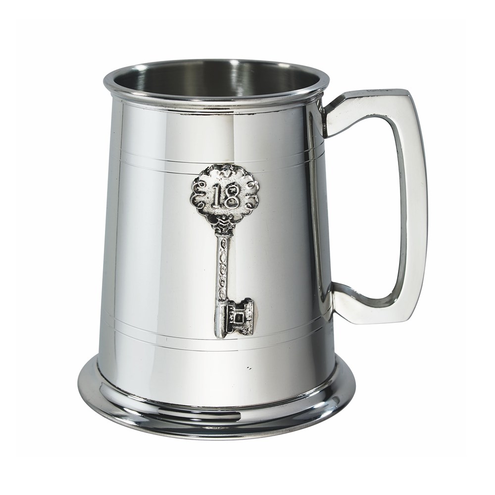 18 Key Badge One Pint Pewter Tankard