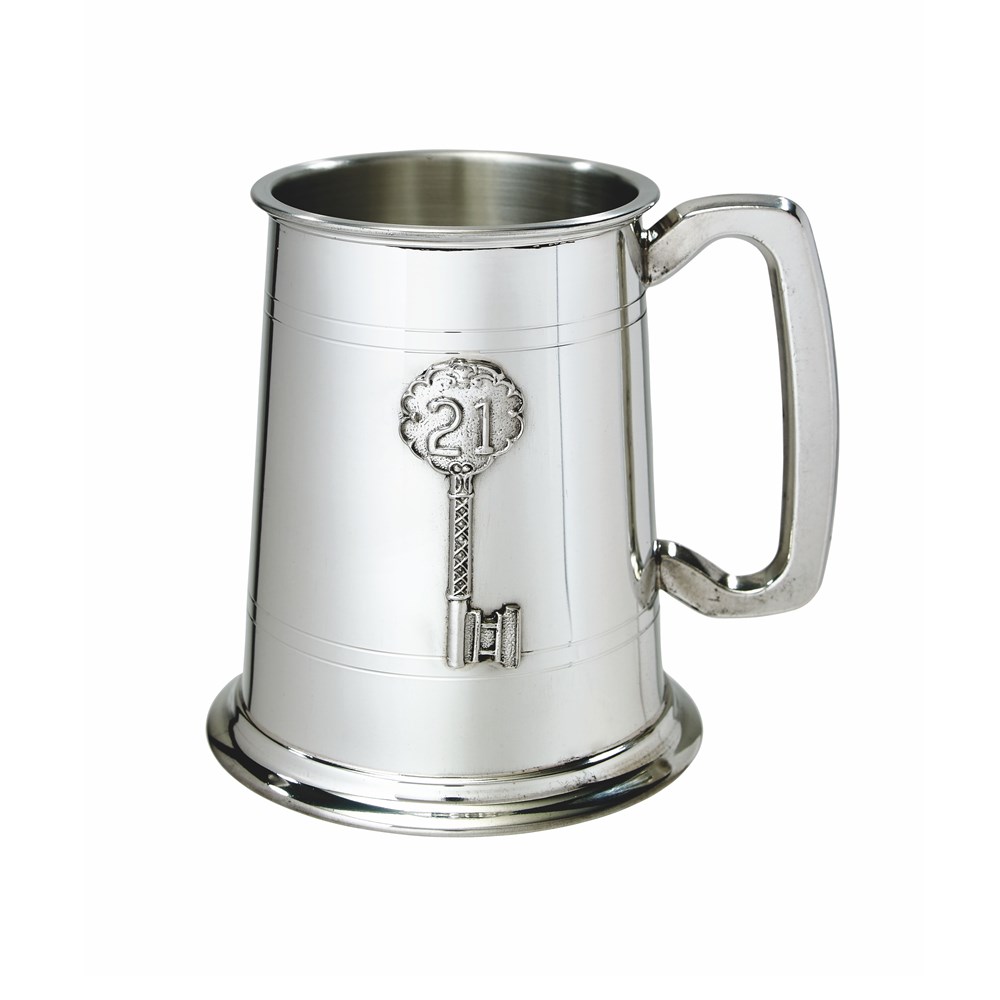 21 Key Badge One Pint Pewter Tankard