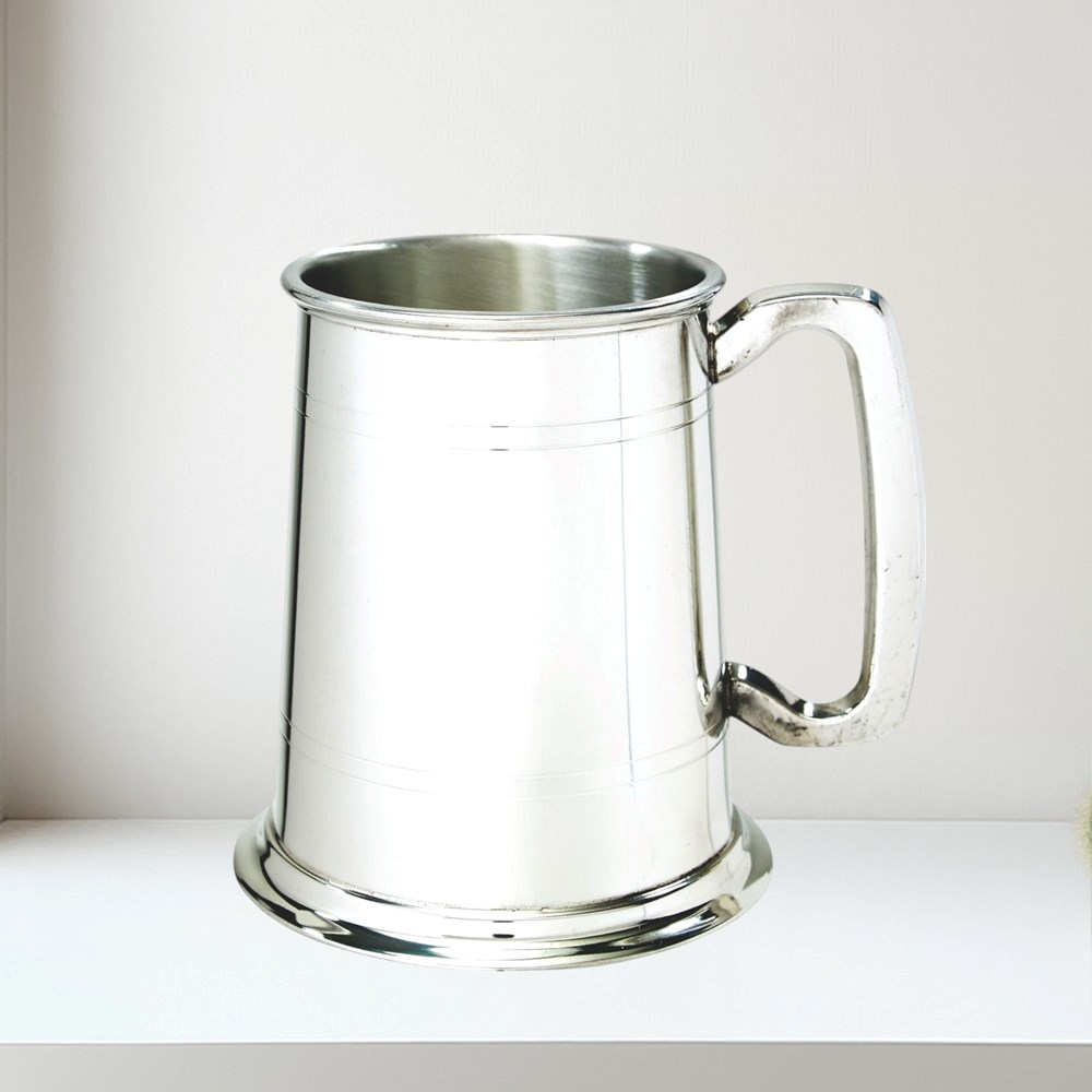 Standard Double Lined One Pint Pewter Tankard