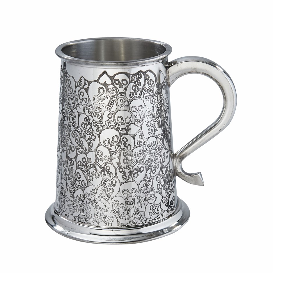 Love Skull One Pint Pewter Tankard
