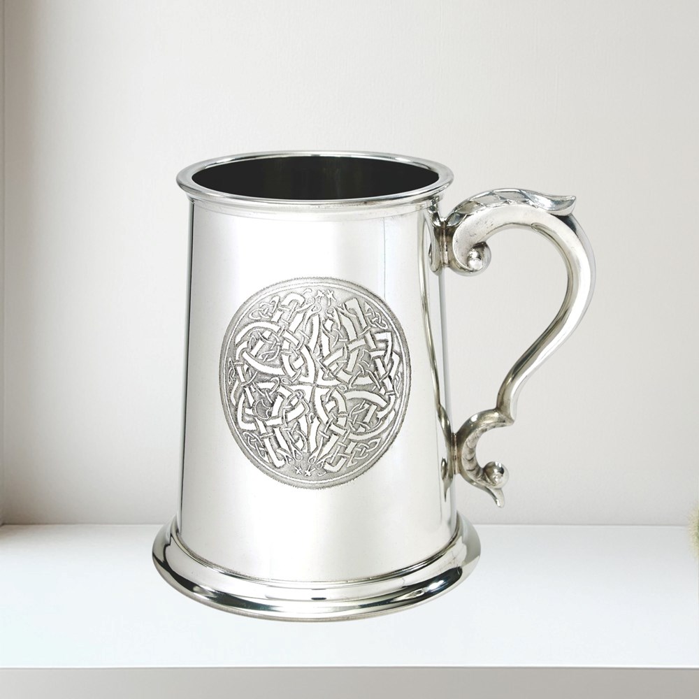 Celtic Circle One Pint Pewter Tankard Celtic circle 1 Pint Pewter tankard