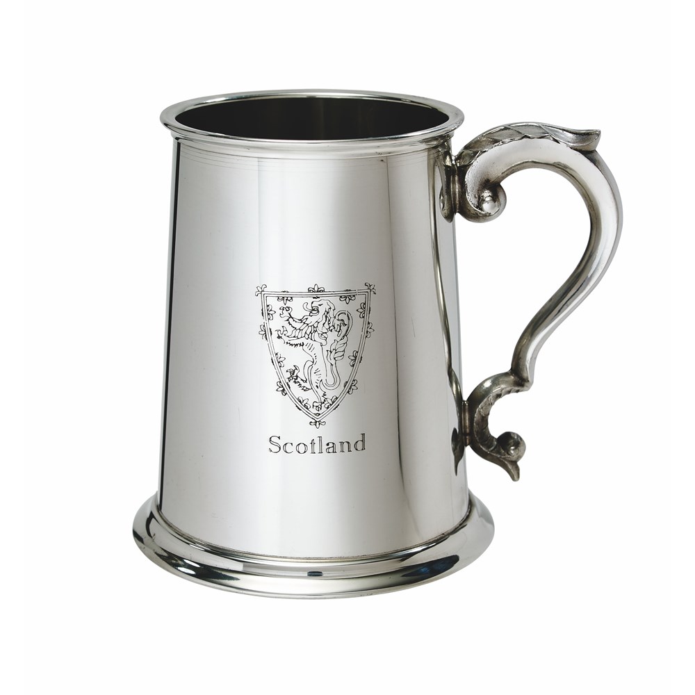 Lion Of Scotland One Pint Pewter Tankard Lion Of Scotland One Pint Pewter Tankard